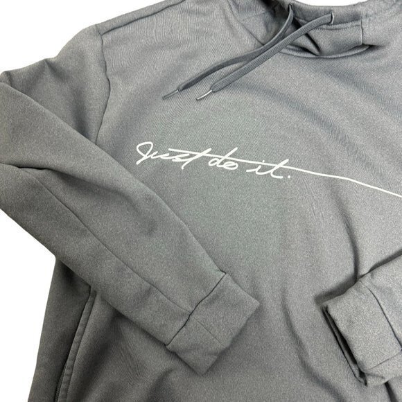 Nike Womens Size XS‎ Gray Pullover Sweatshirt Spellout Just Do It Hoodie - Picture 4 of 12